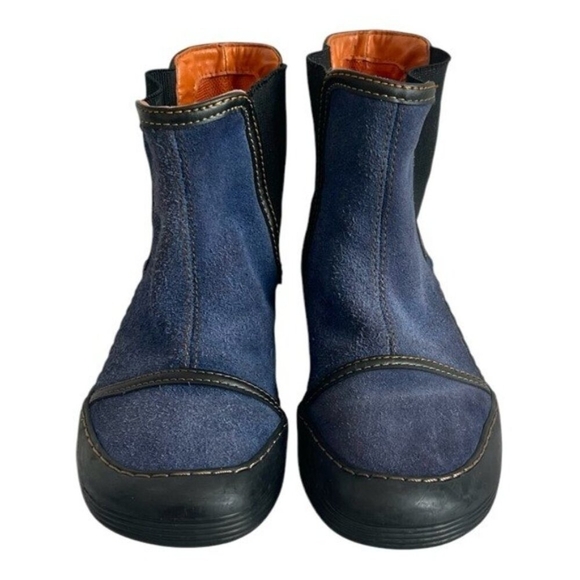TCHOCO Blue Suede Chelsea Ankle Boots Women’s Sneakers Booties Size 6 - Picture 4 of 11